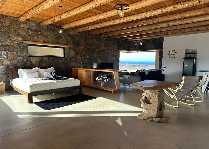 Casita Tahona Con Vistas De Infarto Al Mar Y Volcanes Con Absoluta Privacidad Casa de Férias *