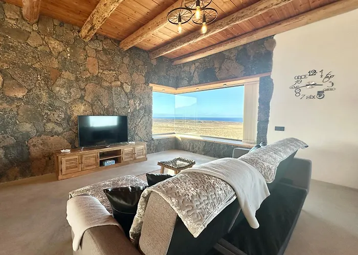 Casita Tahona Con Vistas De Infarto Al Mar Y Volcanes Con Absoluta Privacidad Casa de Férias *